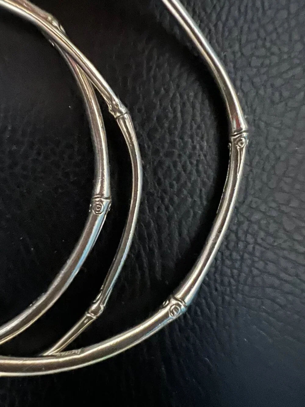 John Hardy Sterling Silver Bamboo Bangle Bracelet x3
